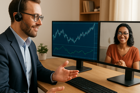 Online Financial Advisor Roles for Wealth Management illustration