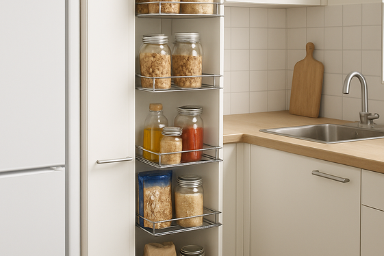 Pull-Out Pantry Units for Organized Storage illustration