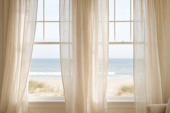 Soft Linen Drapes for Breezy Window Treatments illustration