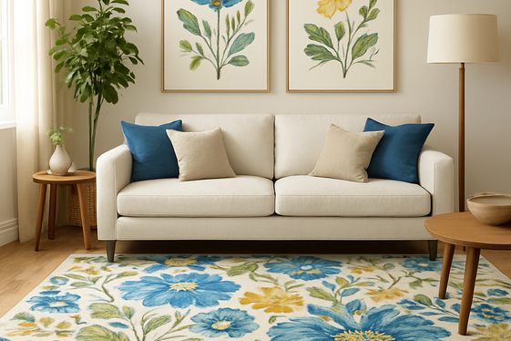 Adding Nature-Inspired Blue and Yellow Elements illustration