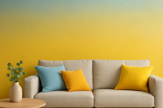 Using Ombre Effects from Pale Blue to Vibrant Yellow illustration