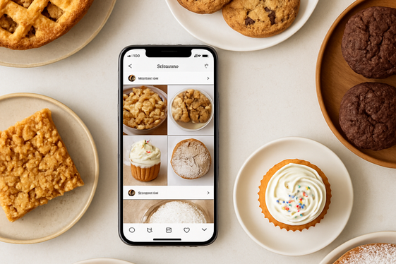 Utilize Social Media to Market Your Baking Creations illustration