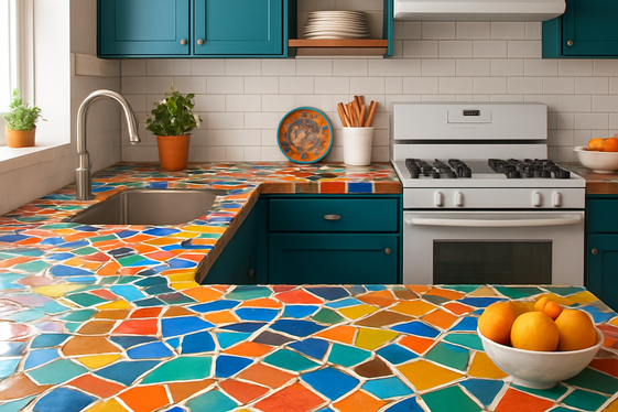Tile Countertops: Customizable and Colorful illustration