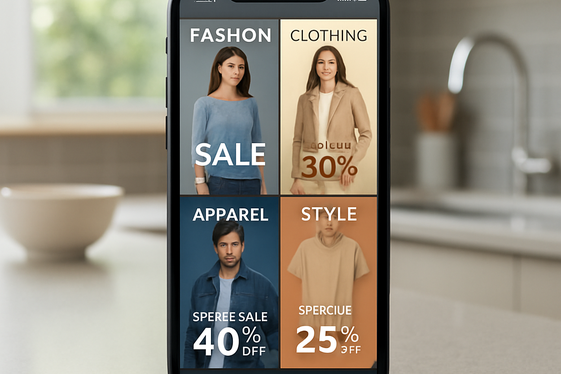 Download Apps Offering Free Clothing Promotions illustration