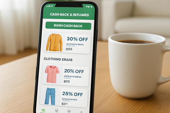 Use Cashback and Reward Apps with Clothing Offers illustration