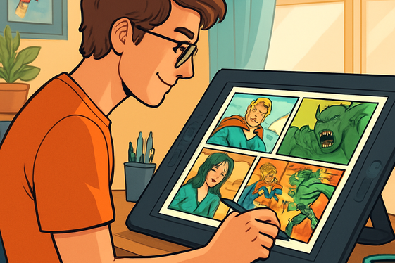 Write and Sell Comics on Digital Platforms illustration