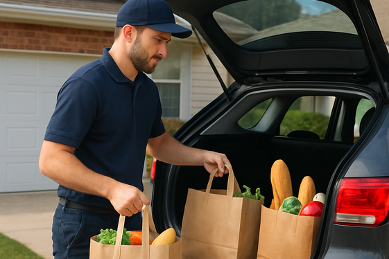 Deliver Groceries or Food Locally illustration