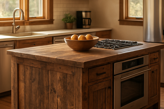 Rustic Wooden Kitchen Islands Adding Cozy Appeal illustration