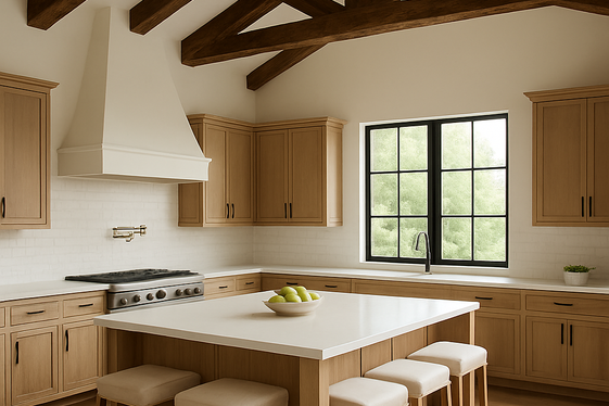 Chunky Wooden Beams for Structural Warmth illustration