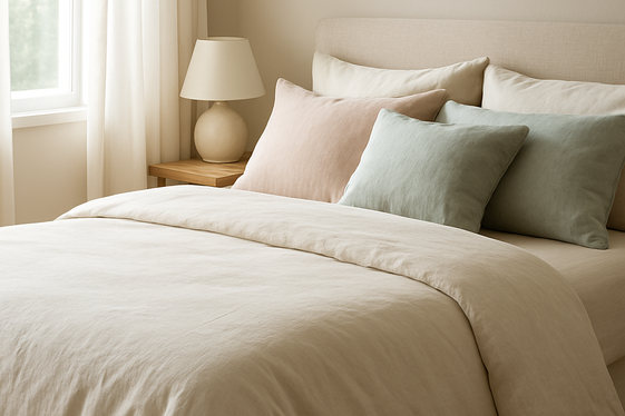 Use Soft, Neutral Bedding to Enhance Serenity illustration