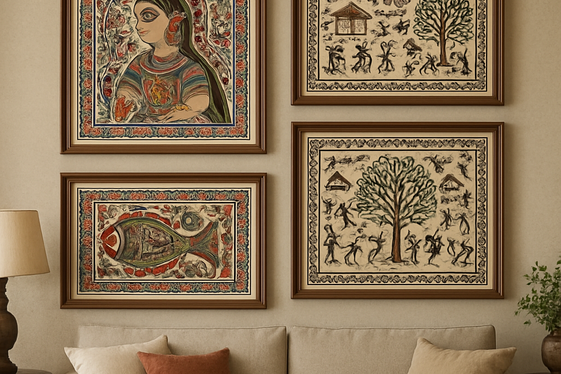 Add Intricate Indian Wall Art to Highlight Cultural Heritage illustration