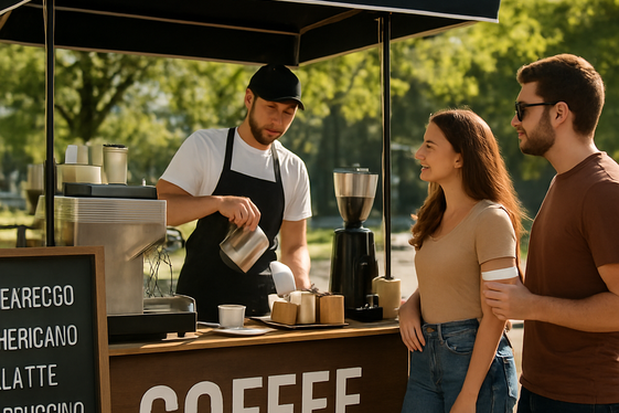 Coffee Cart and Small Café Franchise Ideas illustration