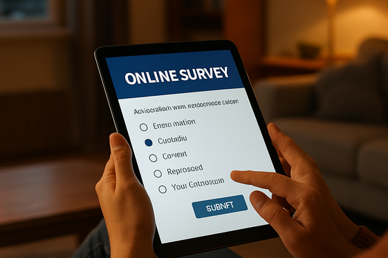 Online Survey Participant for Market Research Companies illustration