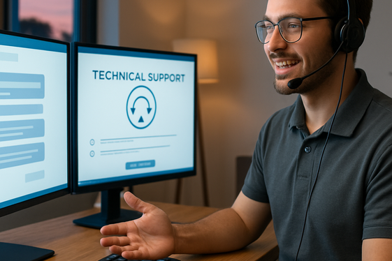 Remote Technical Support Specialist for Software Users illustration