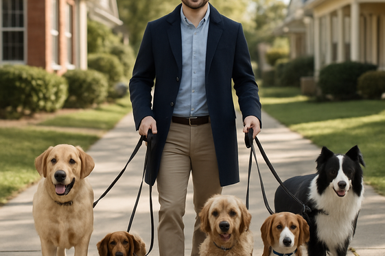 Offer Pet Sitting and Dog Walking illustration