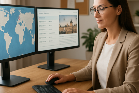 Virtual Travel Consultant: Planning Trips Online illustration