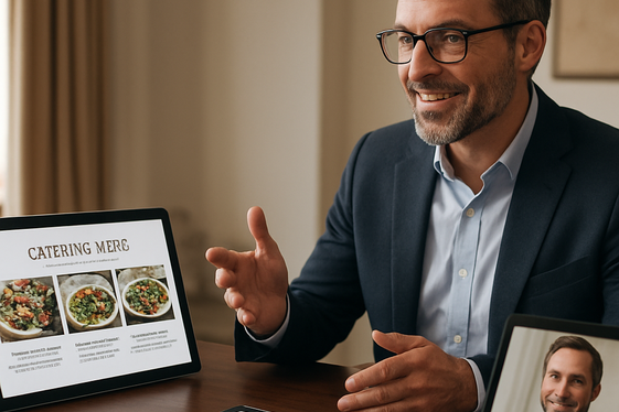 Virtual Catering Sales Manager illustration