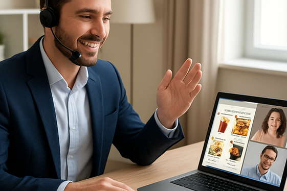 Remote Food and Beverage Sales Representative illustration