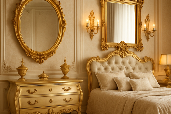Add Ornate Gold Accents and Mirrors illustration