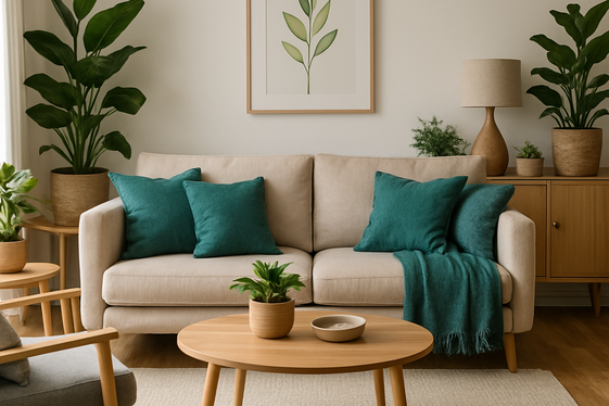 Adding Natural Elements to Enhance Teal and Grey Palette illustration