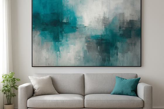 Using Teal and Grey Artwork for Visual Impact illustration