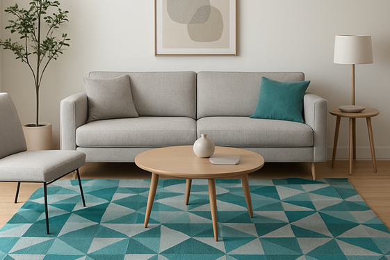 Teal and Grey Rugs: Anchoring Your Living Space illustration