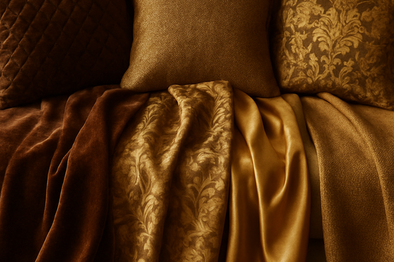 Mixing Textures in Brown and Gold for Visual Interest illustration