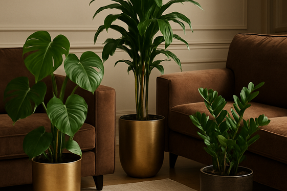 Incorporating Greenery to Complement Brown and Gold illustration