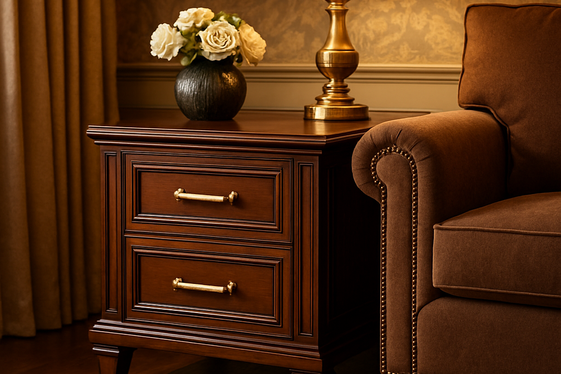 Integrating Brown Wood Tones and Gold Hardware illustration
