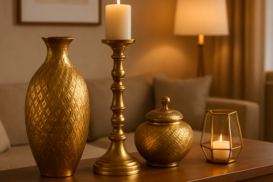 Adding Gold Decorative Accessories for Subtle Glamour illustration
