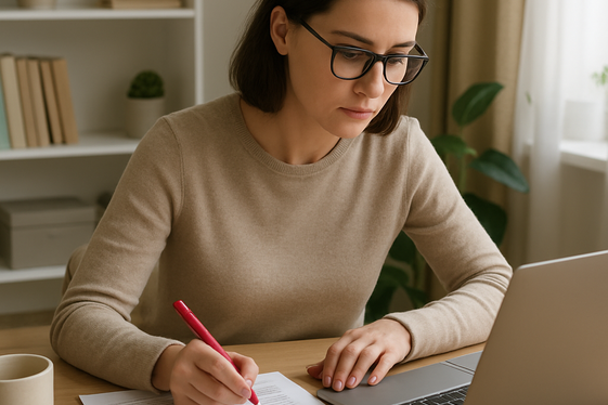 Content Editing and Proofreading Work illustration