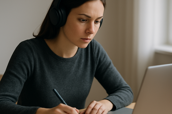 Transcription Work with Flexible Hours illustration