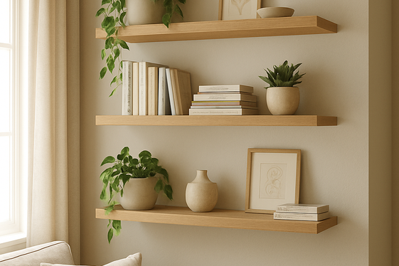 Install Floating Corner Shelves for Stylish Storage illustration