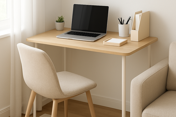 Add a Compact Corner Desk for a Mini Workspace illustration