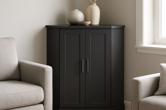Use Corner Cabinets to Hide Clutter Elegantly illustration