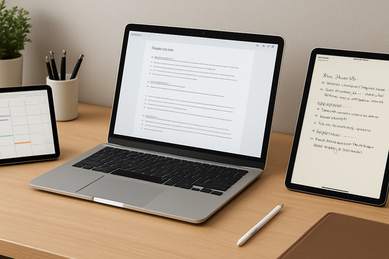Maintain Minimal Paperwork with Digital Tools illustration