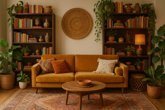 Styling Open Shelves with Books and Eclectic Finds illustration
