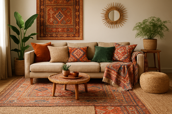 Layering Textures with Rugs and Cushions for Cozy Vibes illustration