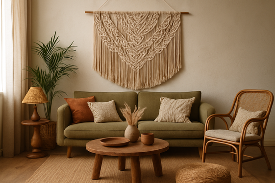 Using Macramé Wall Art to Enhance Boho Charm illustration