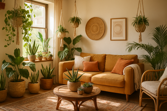 Integrating Indoor Plants for a Fresh Hippie Ambiance illustration