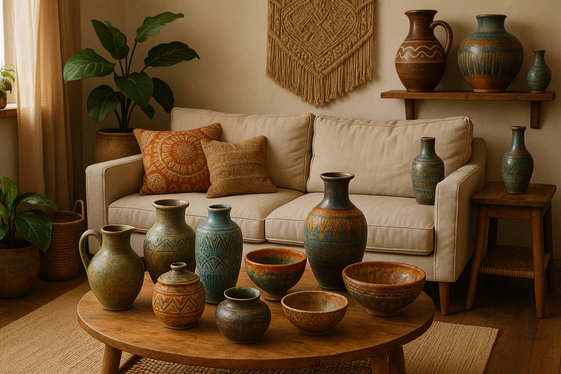 Handcrafted Pottery and Ceramics as Decorative Accents illustration