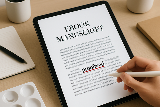 Proofreading E-books and Self-Publishing Authors illustration