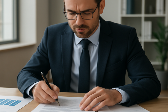Proofreader for Corporate Reports illustration