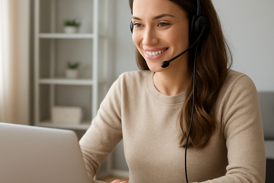 Virtual Customer Service Representative illustration