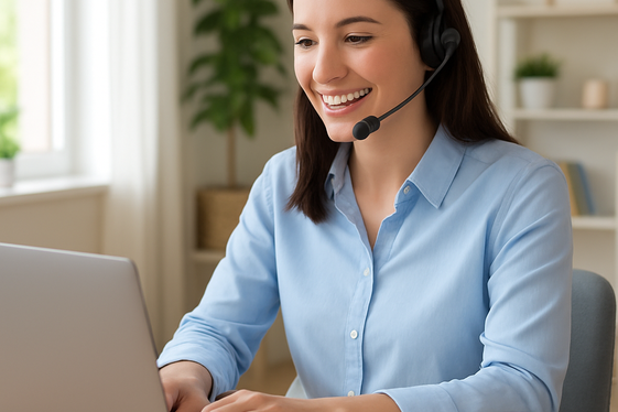 Online Chat Support Agent illustration