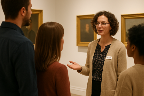 Museum Docent: Educational Role in Peaceful Settings illustration