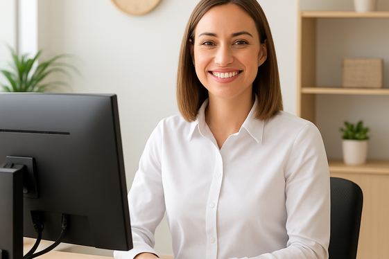Receptionist: Steady Pace with Customer Interaction illustration