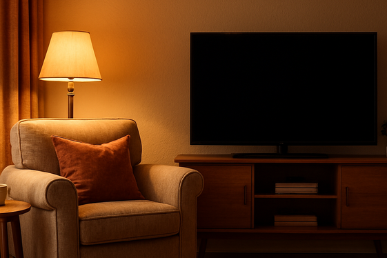 Create a Cozy Reading Nook Adjacent to the TV illustration