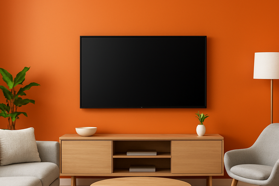 Use Contrasting Wall Paint to Highlight the TV Area illustration
