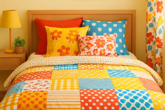 Mix and Match Bright Bedding for a Playful Look illustration